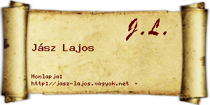 Jász Lajos névjegykártya